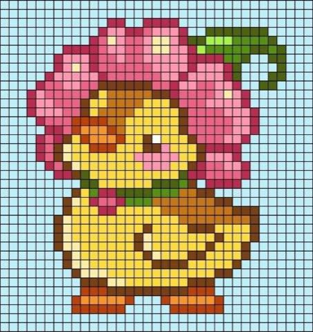 flower duck pixel art