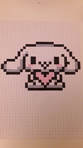 heart bunny pixel